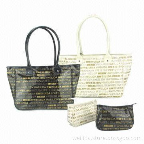 Shiny PVC Beach Bags with Pattern, 35*25.5*12cm, Customized Logos and Designs are Available